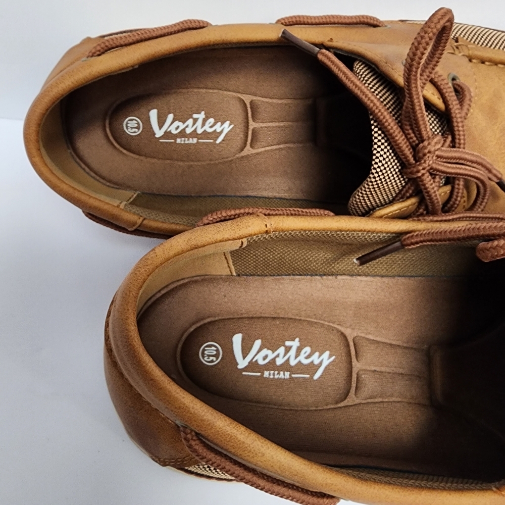Vostey Men's Casual Boat Shoes in Brown Sz 10.5 - Picture 10 of 11